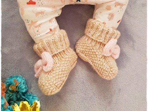 Strickanleitung Babyboots "Cuteness" in allen Größen strickbar!
