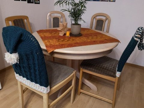 Stuhlhusse (2 verschiedene Muster) Größe anpassbar, Häkelanleitung