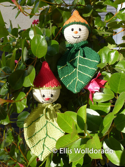 Blattwichtel, Süsse Deko-Blätter, Amigurumi, Häkelanleitung
