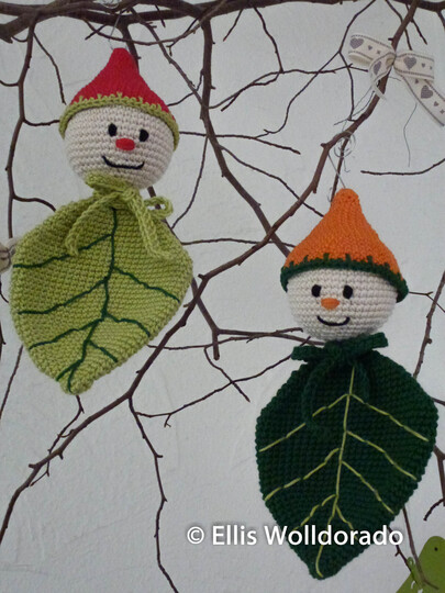 Blattwichtel, Süsse Deko-Blätter, Amigurumi, Häkelanleitung