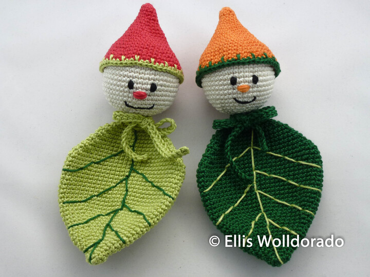 Blattwichtel, Süsse Deko-Blätter, Amigurumi, Häkelanleitung