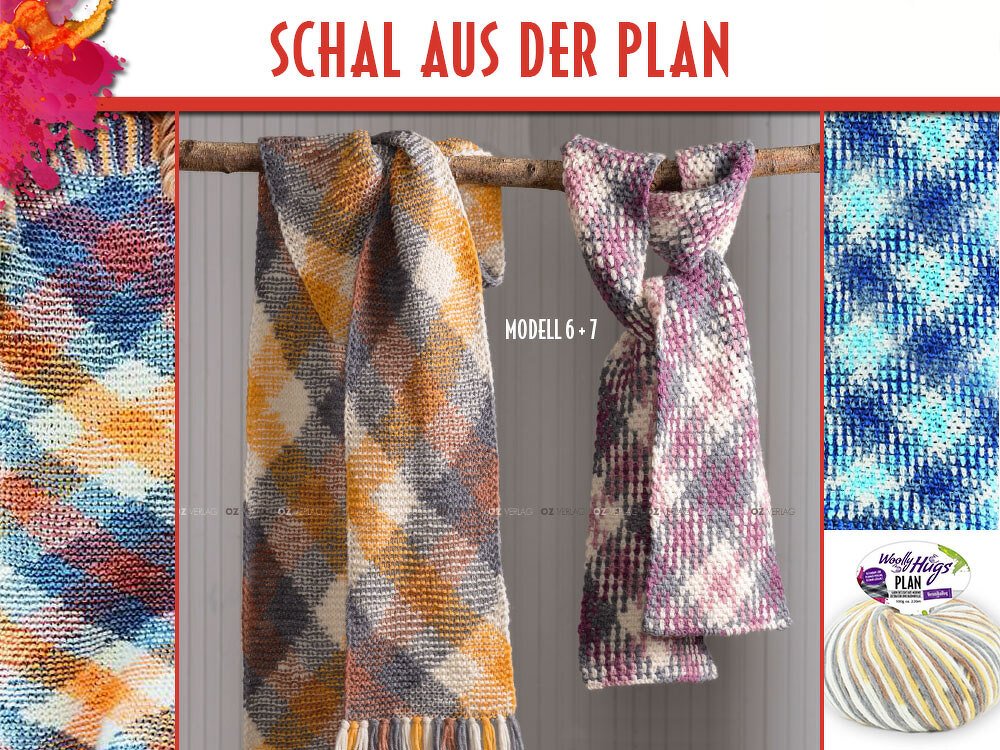 Schal aus der PLAN, gestrickt und gehäkelt