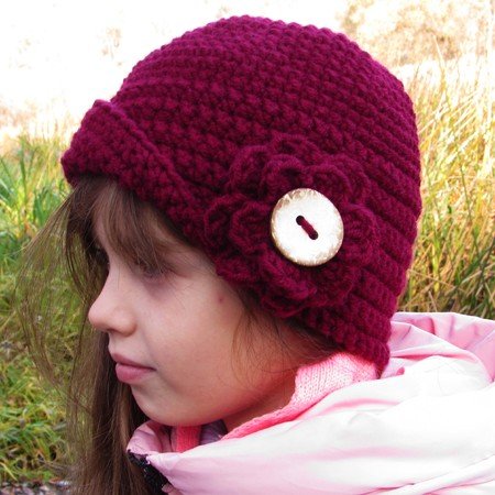 Hat crocheting pattern, size for toddler, child, adult.
