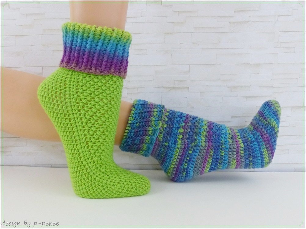 EasySoks8 Häkelanleitung Socken oder Umschlagsocken, Gr. 22 - 45