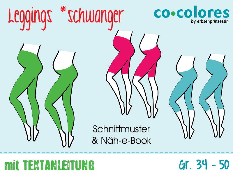 Schwangerschaftsleggings • Gr. 34 - 50 •