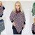 Häkelanleitung Poncho / Überwurf mit Zackenmuster "Chevron"