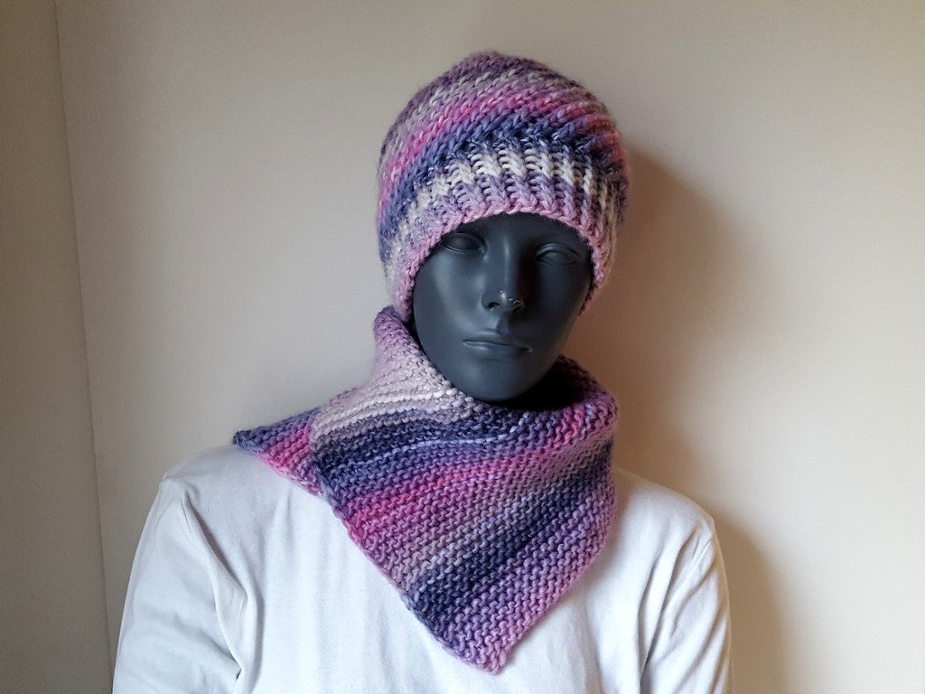 Strickanleitung Beanie und Schalkragen, Loop, für Anfänger geeignet