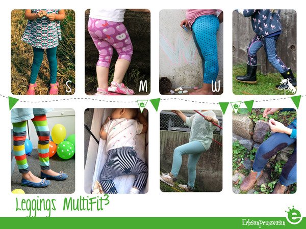 Multifit Leggings • Kinderleggings in 3 Weiten • Gr. 68-152 • Schnittmuster und Nähanleitung