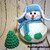 Schneemann mit Tannenbäumchen