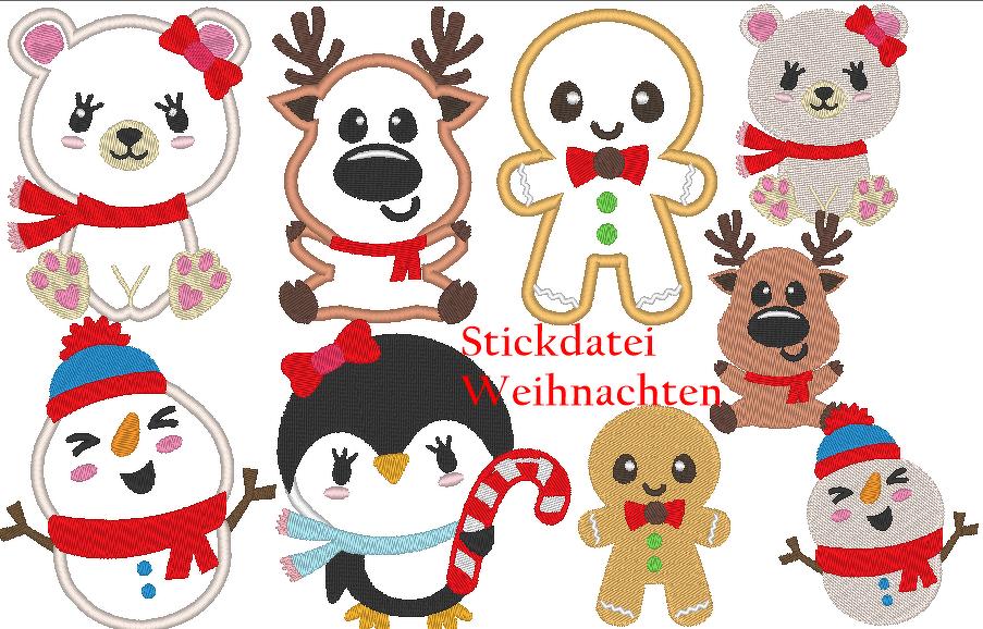 Weihnachten Stickdatei