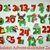 Adventskalender Zahlen Stickdatei