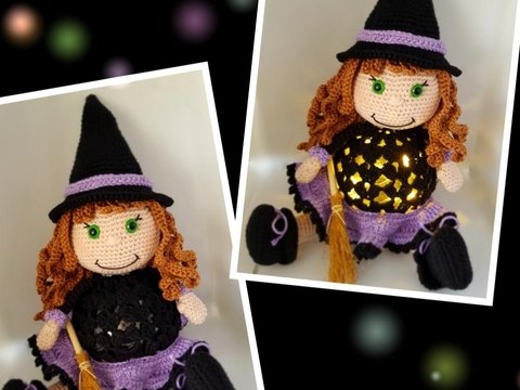 Kleine Hexe Stella Lampe