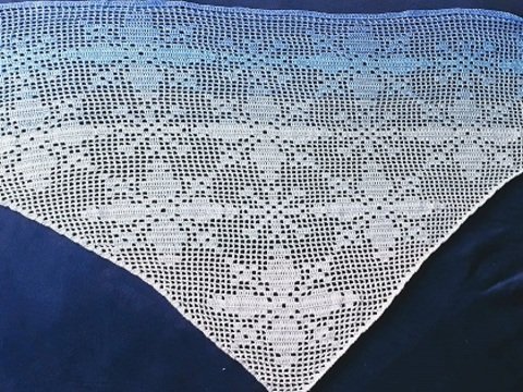 Dreieckstuch Schneekristalle/Schneeflocken