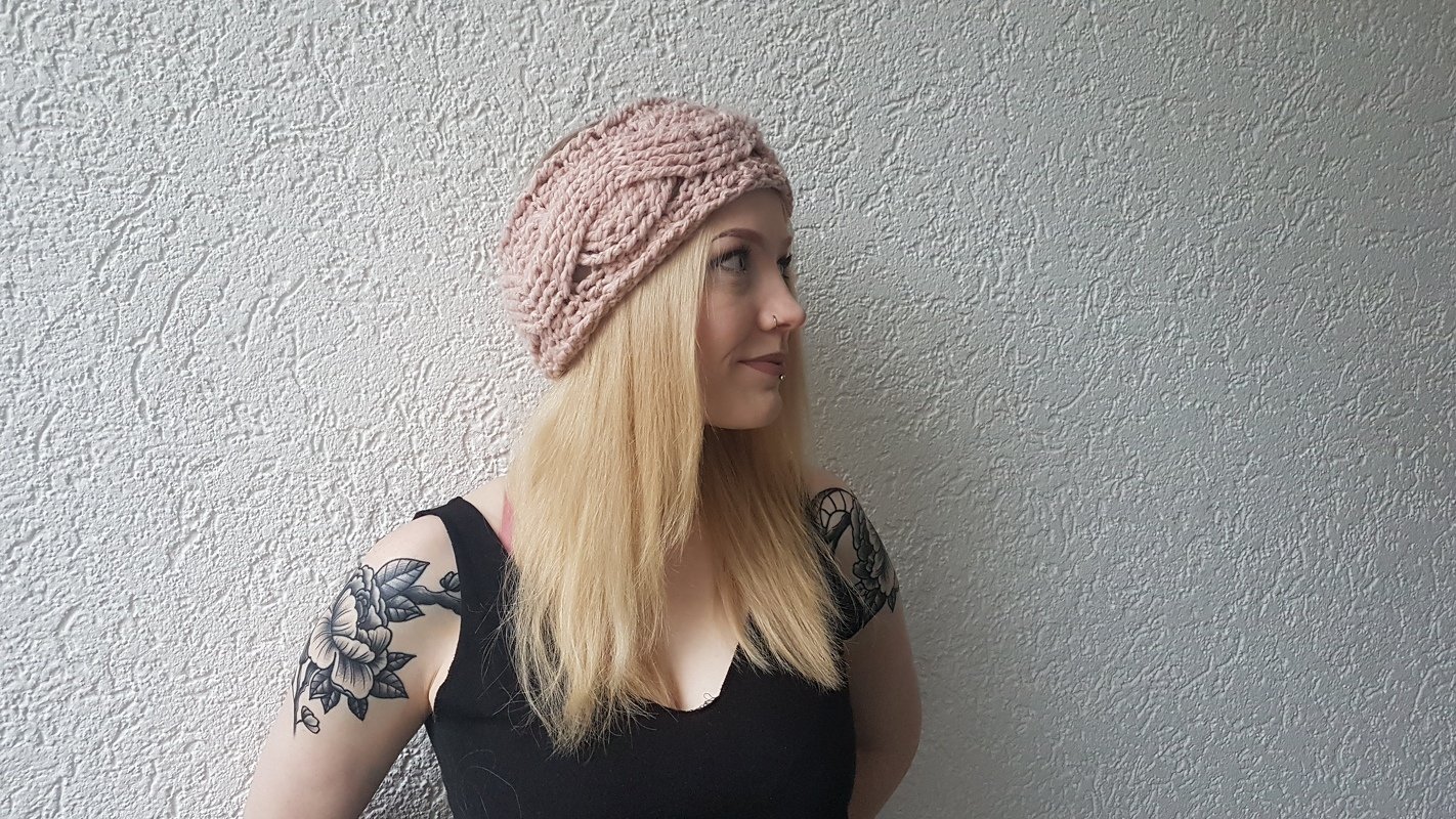 Häkelanleitung Stirnband mit Zopfmuster, alle Größen - Bild 2