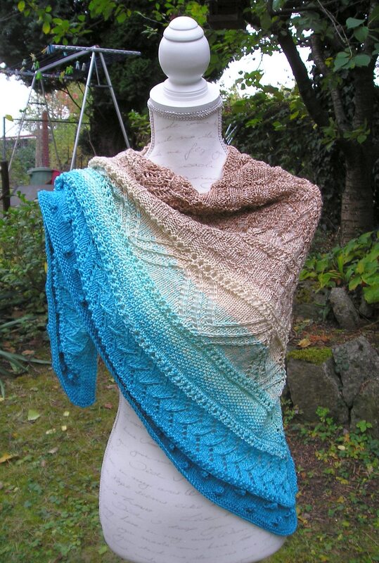 Strickanleitung Dreieckstuch "Pamukkale"