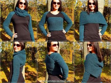 Crochet Pattern for Sleeve Scarf / Combo Scarf / Loop | RoundAbout #1