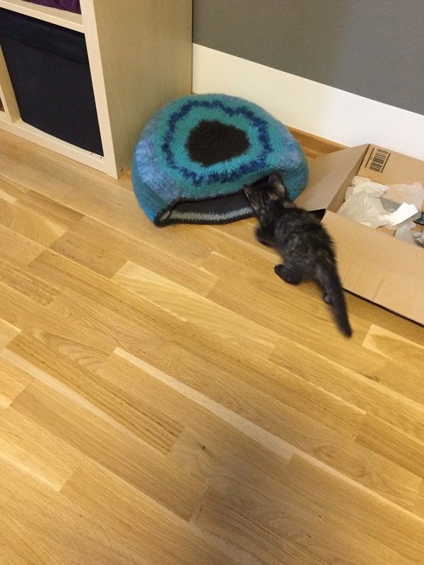 Häkel-Filz Katzenhöhle , Katzenkorb ,Kuschelhöhle