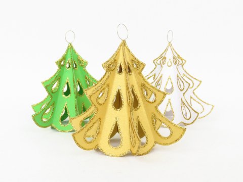 Tannenbaumanhänger – Tannenbäumchen – Bastelanleitung und Vorlagen