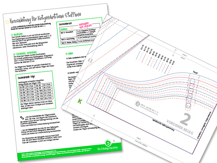 Matsch- und Mehr-Hose • Gr. 56 - 122 • für Babys und Kinder • E-Book und Schnittmuster / Nähanleitung