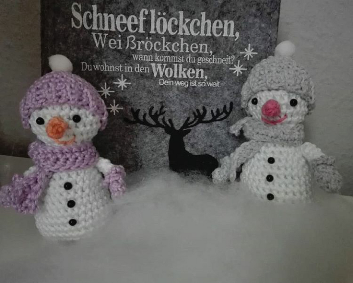 Häkelanleitung Schneemann