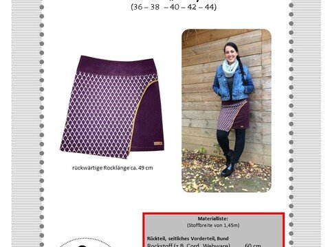 Nähanleitung und Schnittmuster: Rock Nelly