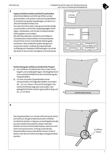 Nähanleitung und Schnittmuster: Rock Nelly