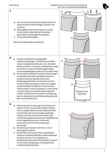 Nähanleitung und Schnittmuster: Rock Nelly
