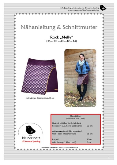 Nähanleitung und Schnittmuster: Rock Nelly