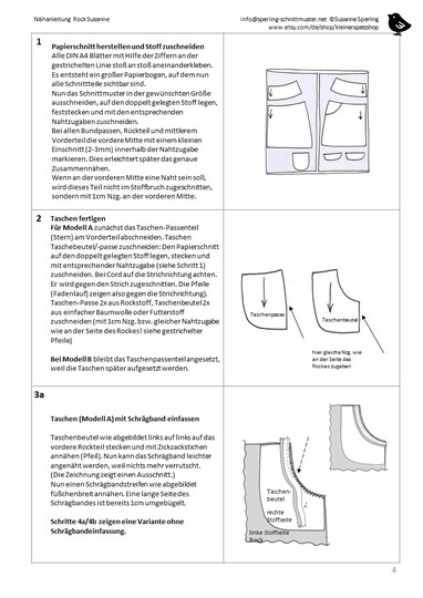 Nähanleitung und Schnittmuster: Rock Susanne