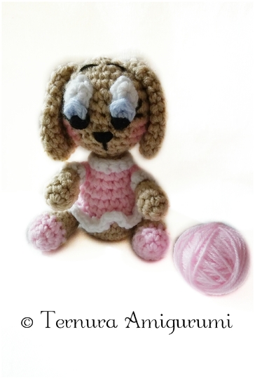 Crochet pattern Lulu puppy dog PDF ternura amigurumi english
