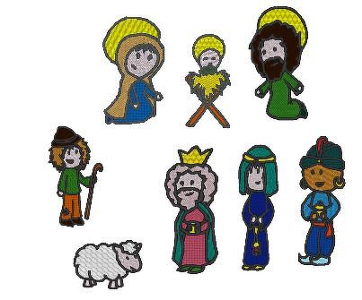 Stickdatei Set Krippe für 10x10 Rahmen