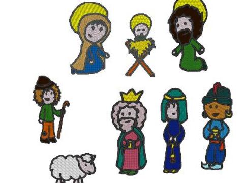 Stickdatei Set Krippe für 10x10 Rahmen