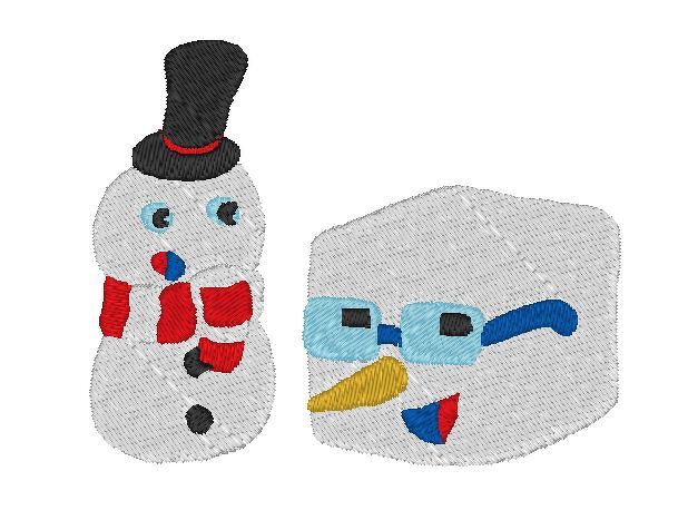 Stickdateiset Eiswürfel 10x10 4 Stickbilder