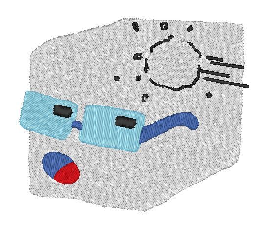 Stickdateiset Eiswürfel 10x10 4 Stickbilder