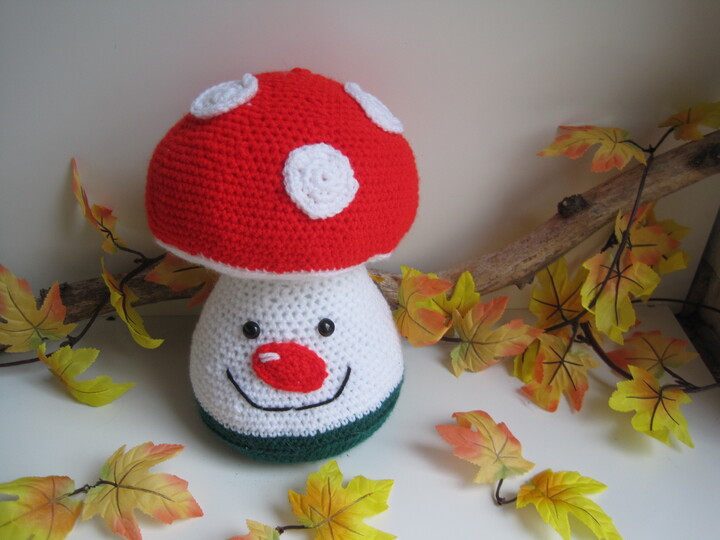 Häkelanleitung Fliegenpilz - 26 cm groß