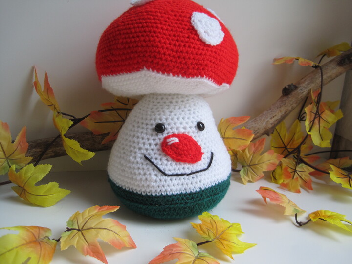 Häkelanleitung Fliegenpilz - 26 cm groß