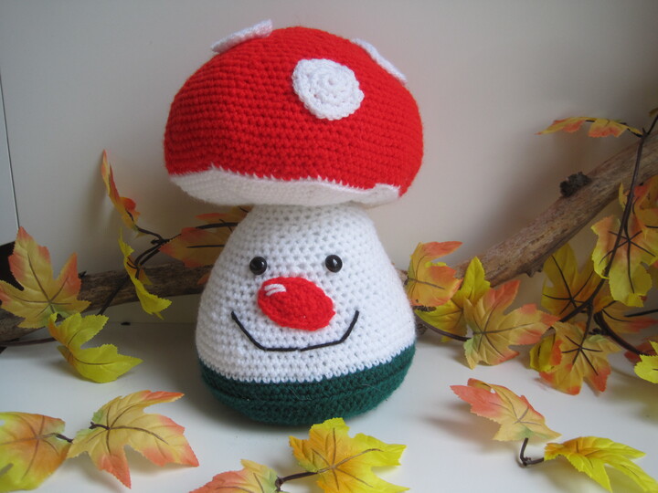 Häkelanleitung Fliegenpilz - 26 cm groß