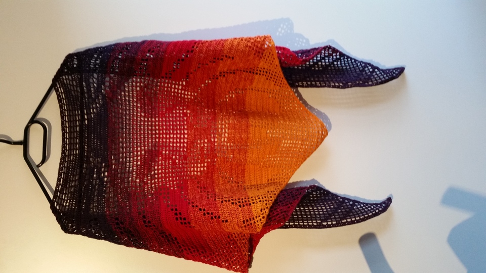 Löwenkopf, Motivtuch, Häkeltuch, Dreieckstuch