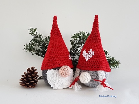 Pattern Tomtes, crochet gnomes,