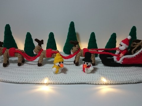 PDF Häkelanleitung Winterlandschaft Weihnachtsmann