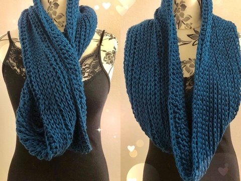 Häkelanleitung Loop "Fluffi" in toller Strickoptik