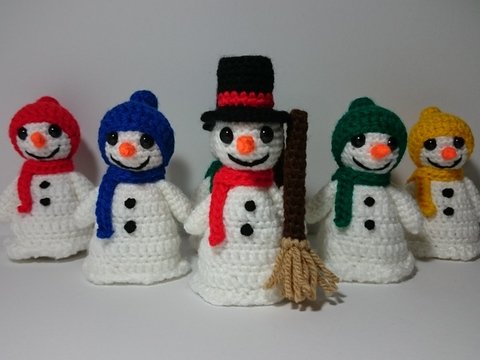 PDF Häkelanleitung Leuchtfigur Schneemann