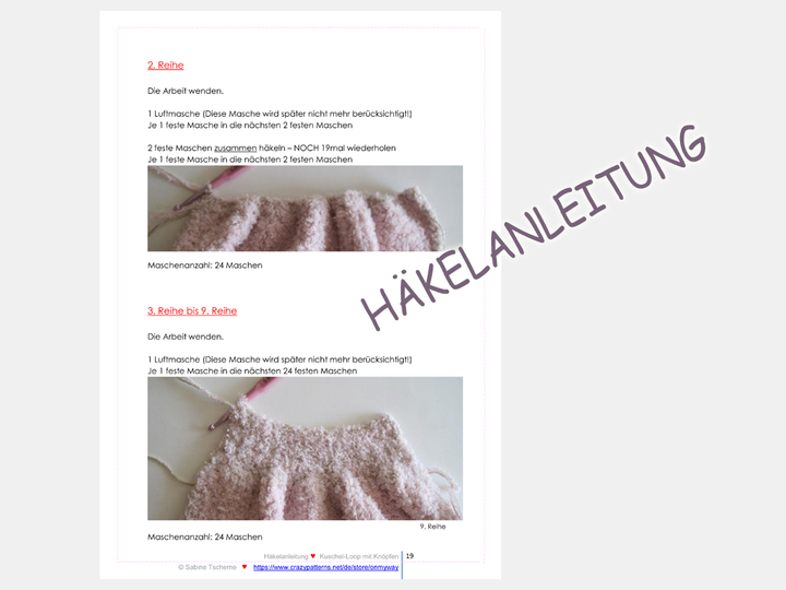 Kuschel Loop + Kopfbedeckung - Häkelanleitung