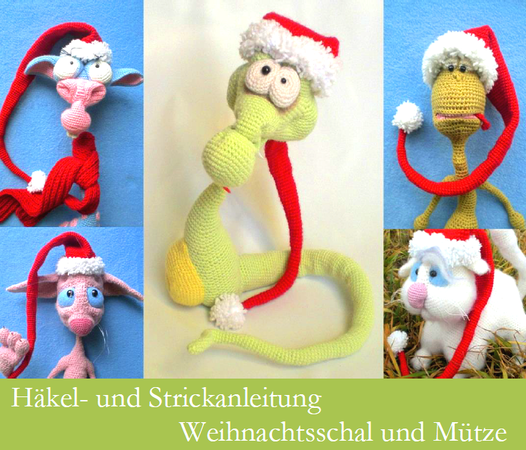 Produktbild von 3 Teiliges Weihnachtsmütze Handschuh Schal Set Warme Winter Strickmutze