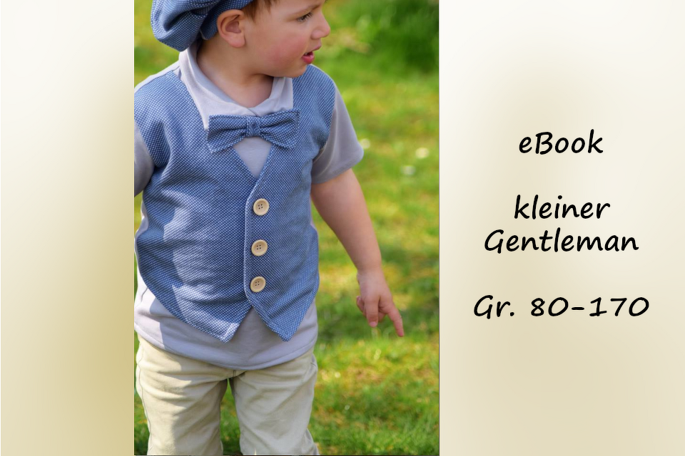 E-Book kleiner Gentleman Gr. 80-170 Shirt mit Fake-Weste