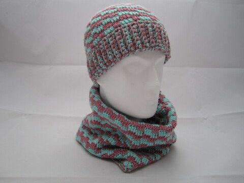 PDF Häkelanleitung für eine Messy-Bun-Beanie / Beanie und passendem Loop