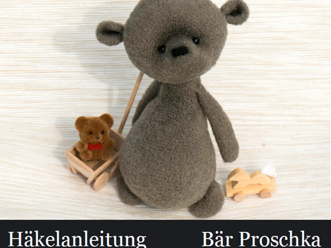 195DE Häkelanleitung Bär Proshka - Amigurumi PDF Pertseva CP