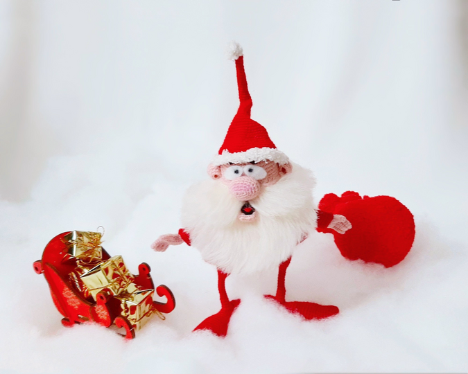 S03DE Häkelanleitung Paket "Santa und Rentiere" - Amigurumi PDF Bakaeva CP