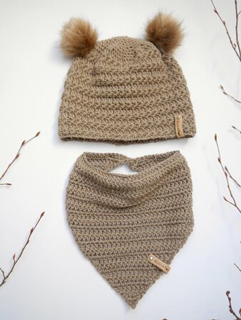 Crochet Pattern – Asterisk Set – Cap & Scarf – no.210E