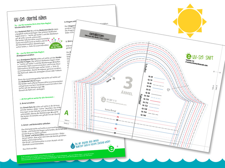 UV-Schutz-Shirt und Leggings • Gr. 68 - 140 • E-Book & Schnittmuster